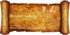 Mendel Laura névjegykártya